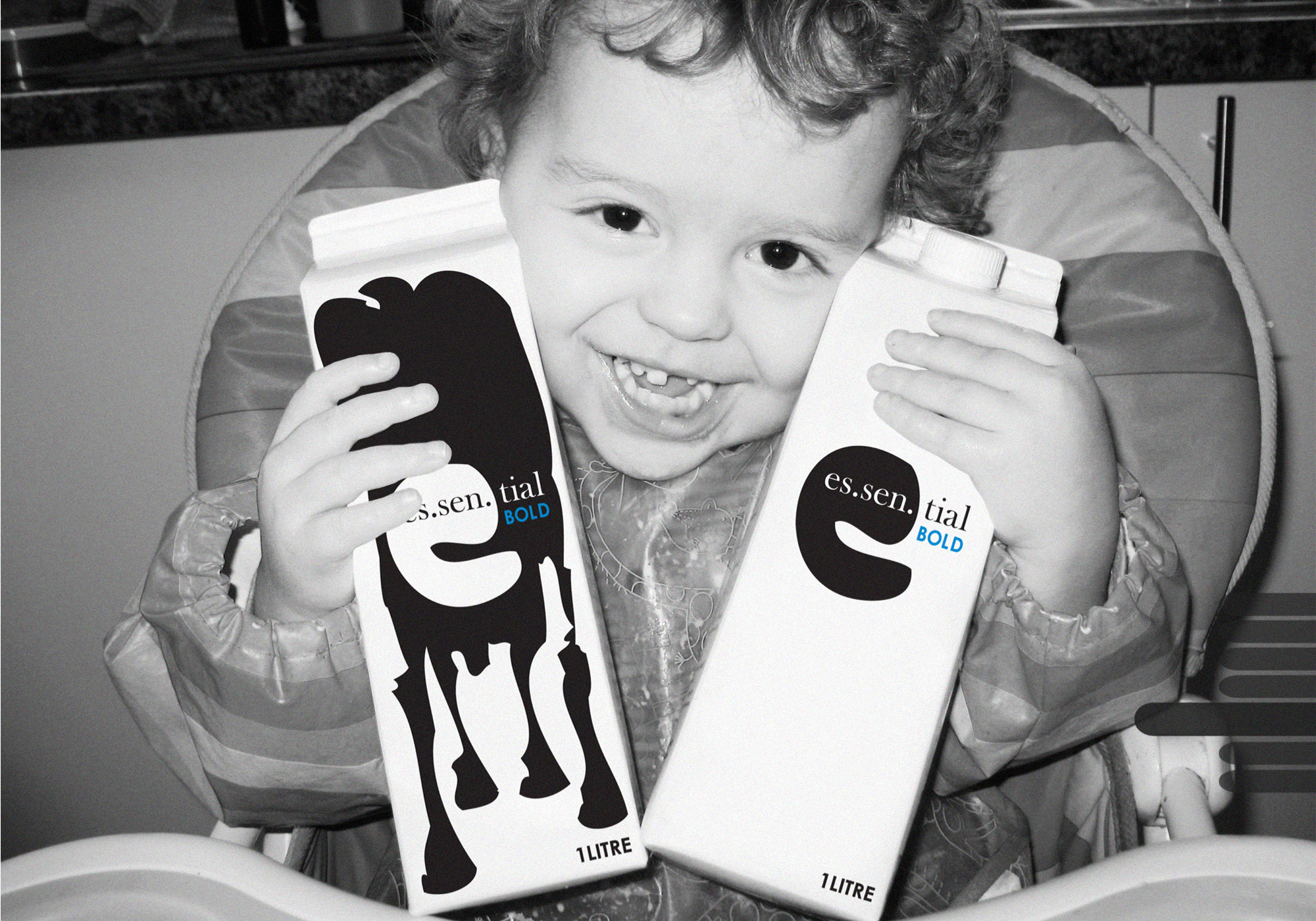 Milk packaging graphic design