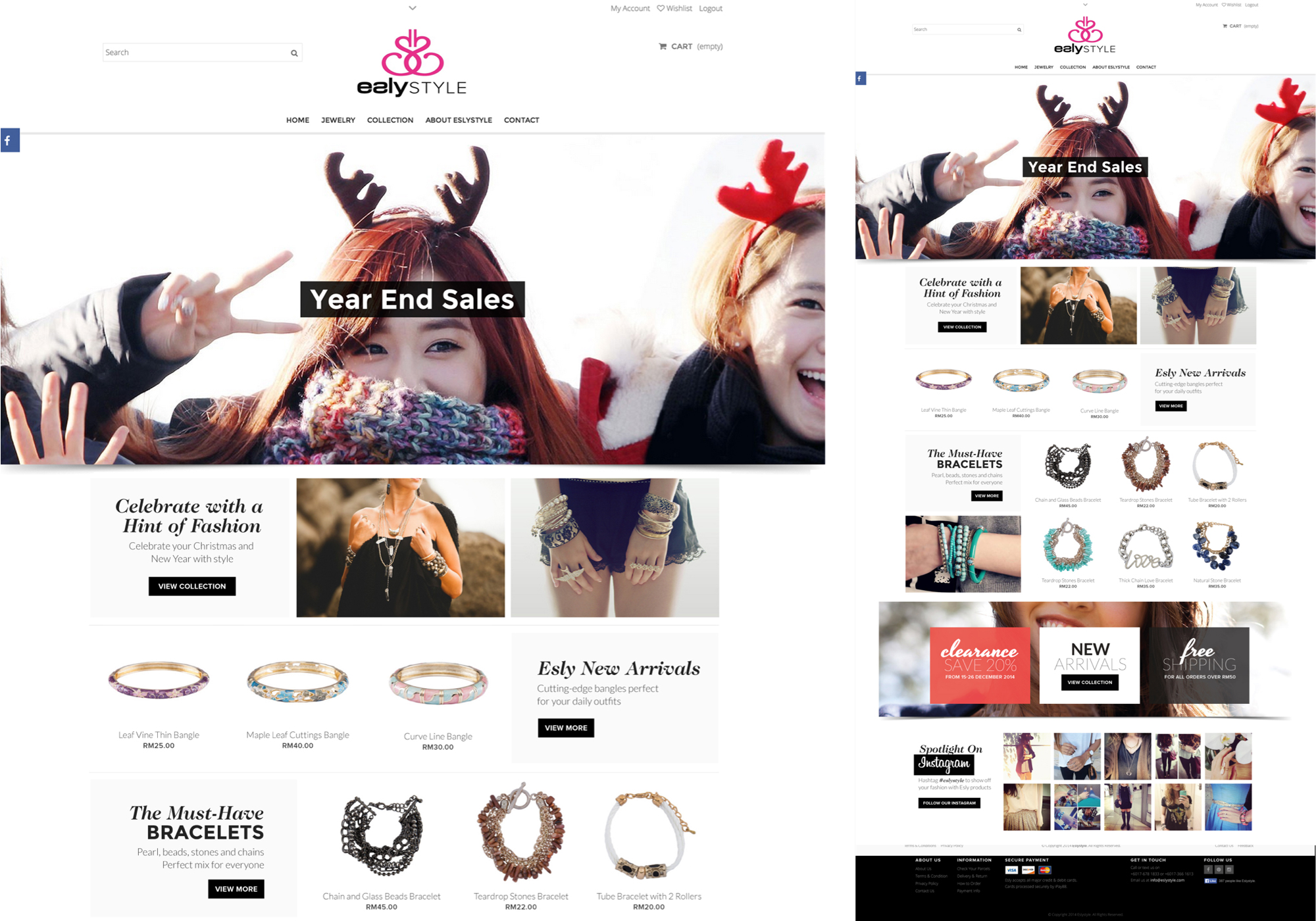 Eslystyle website design